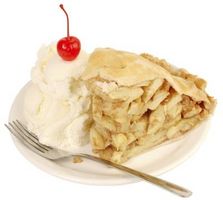 Idéias para o alimento com a Apple Pie and Ice Cream